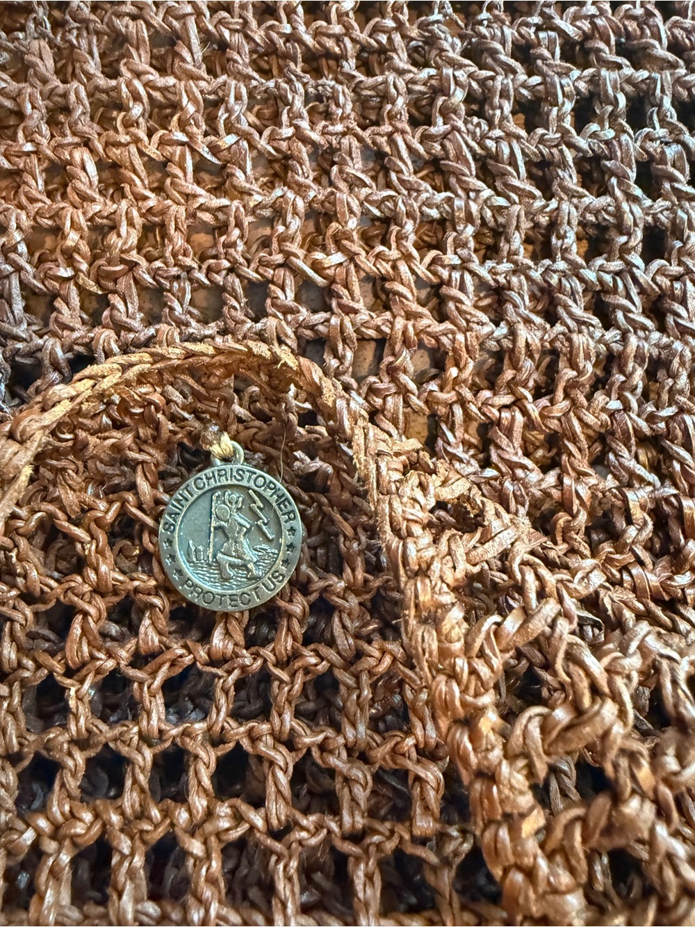 Dragon Diffusion Brown Woven Leather-Trim Crossbody Bag - Picture 3 of 12